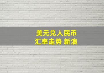 美元兑人民币汇率走势 新浪